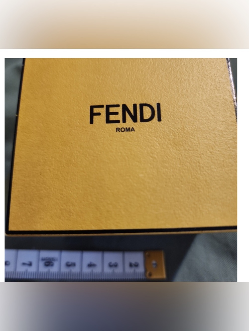 Authentic Fendi Crystal Multi (7) Band Ring Gold Tone Size 6–6.5 Wide Statement - Picture 3 of 7